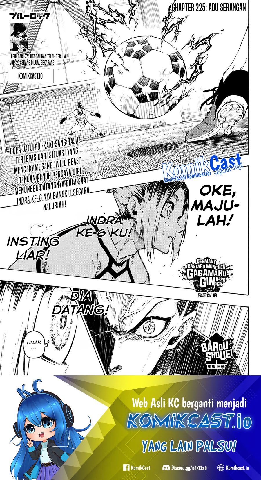 Manga Blue Lock Chapter 225 gambar nomor 2