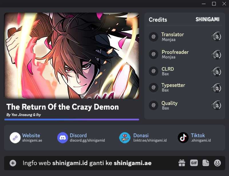 Komik Return of the Mad Demon Chapter 88 gambar nomor 1