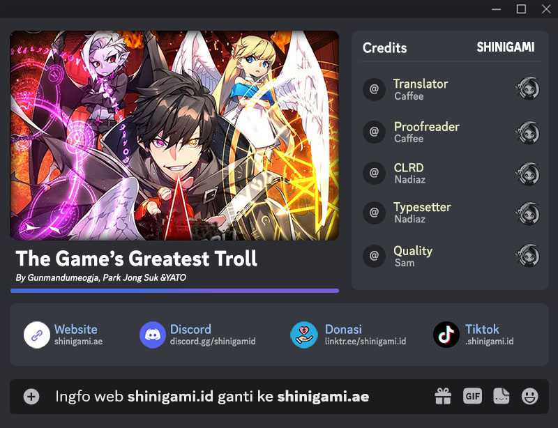 Komik The Game’s Greatest Troll Chapter 52 gambar nomor 1