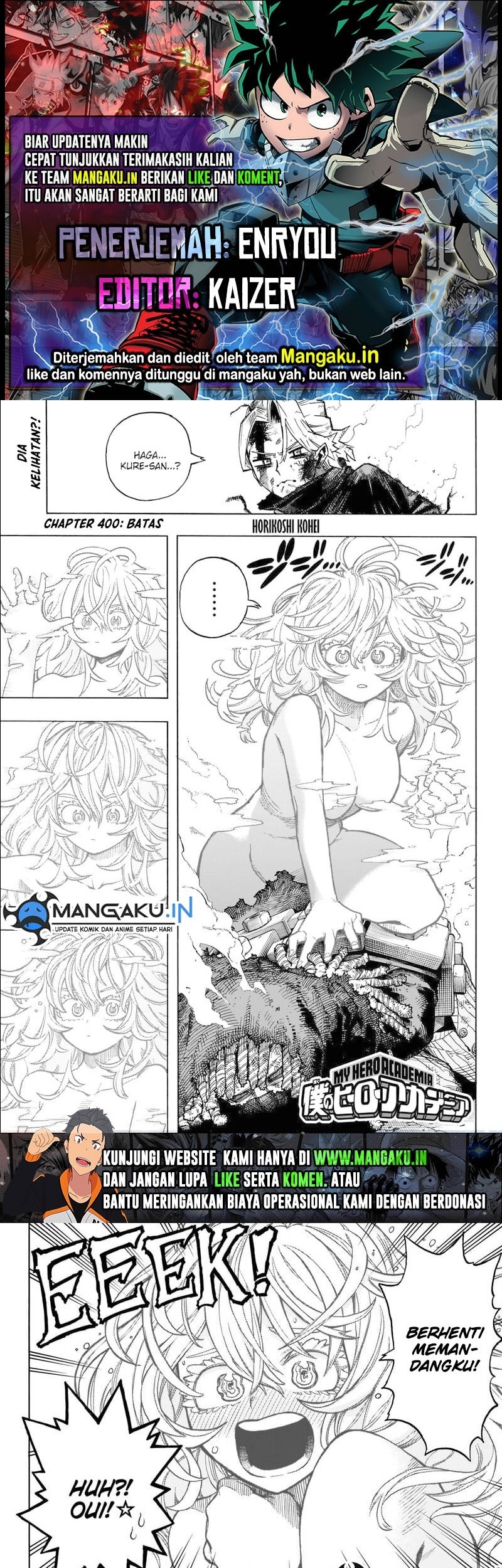 Komik Boku no Hero Academia Chapter 400 gambar nomor 1