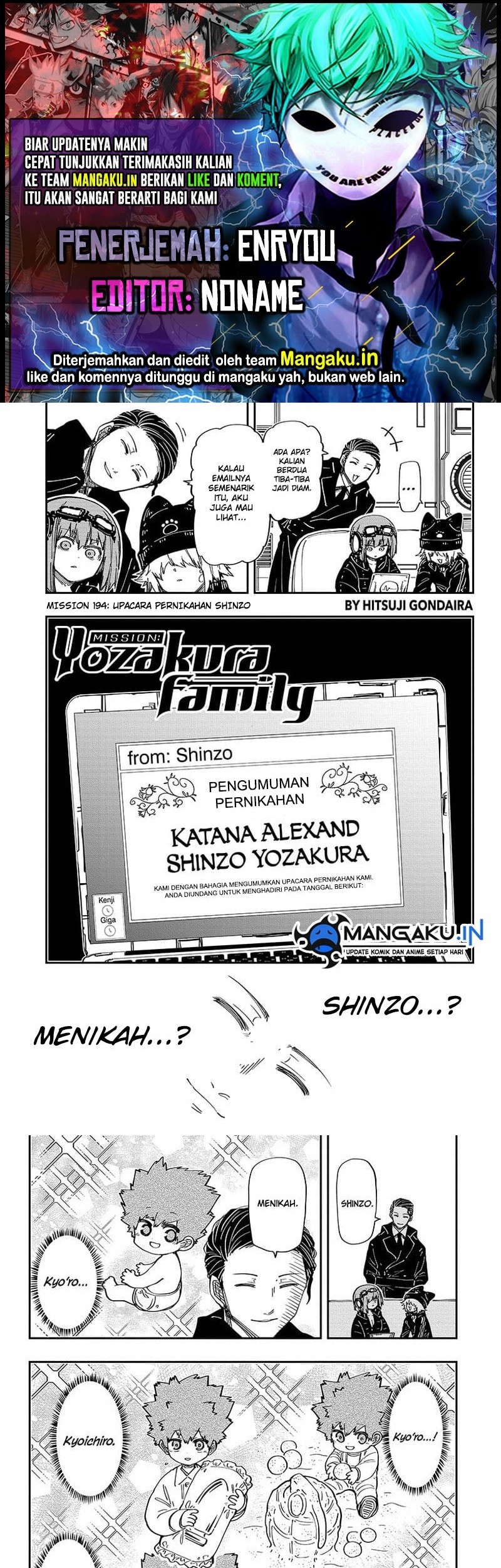 Komik Mission: Yozakura Family Chapter 194 gambar nomor 1