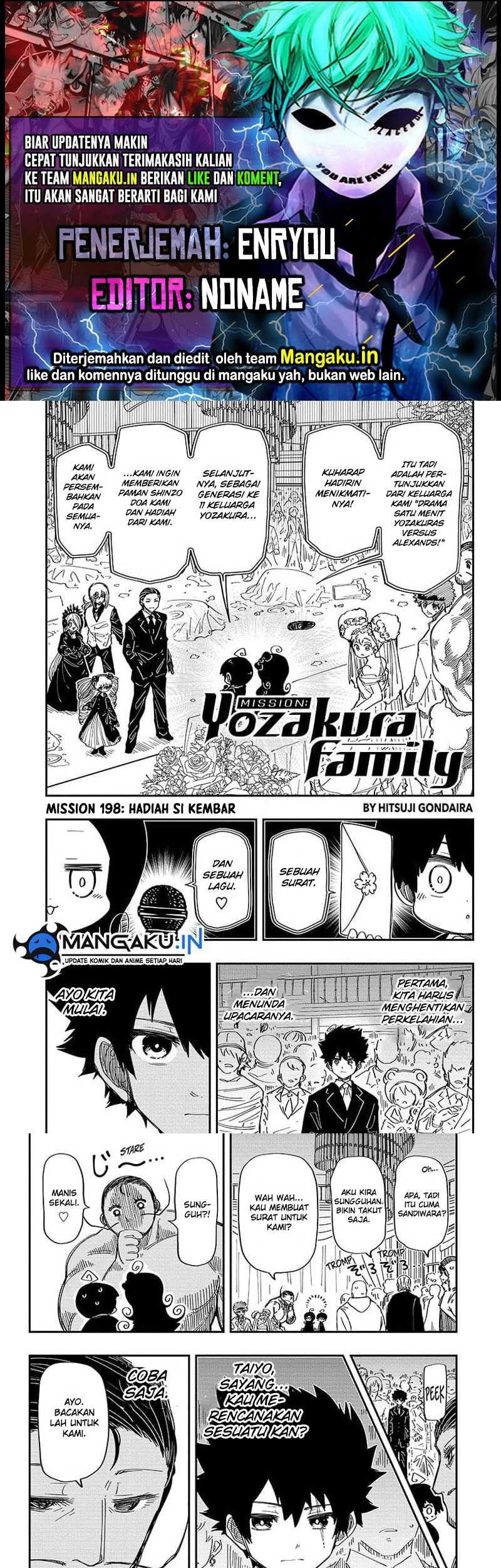 Komik Mission: Yozakura Family Chapter 198 gambar nomor 1
