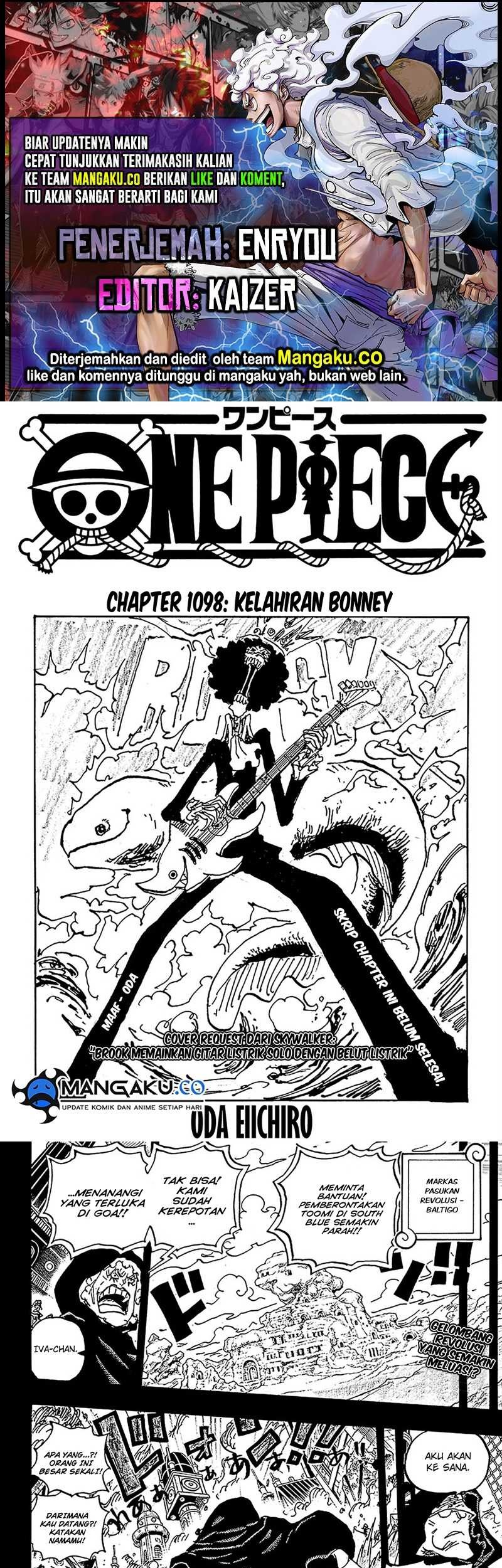 Komik One Piece Chapter 1098 gambar nomor 1