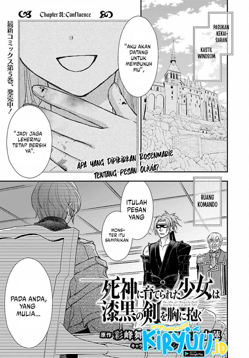 Manga Shinigami ni Sodaterareta Shoujo wa Shikkoku no Tsurugi wo Mune ni Idaku Chapter 31 gambar nomor 2
