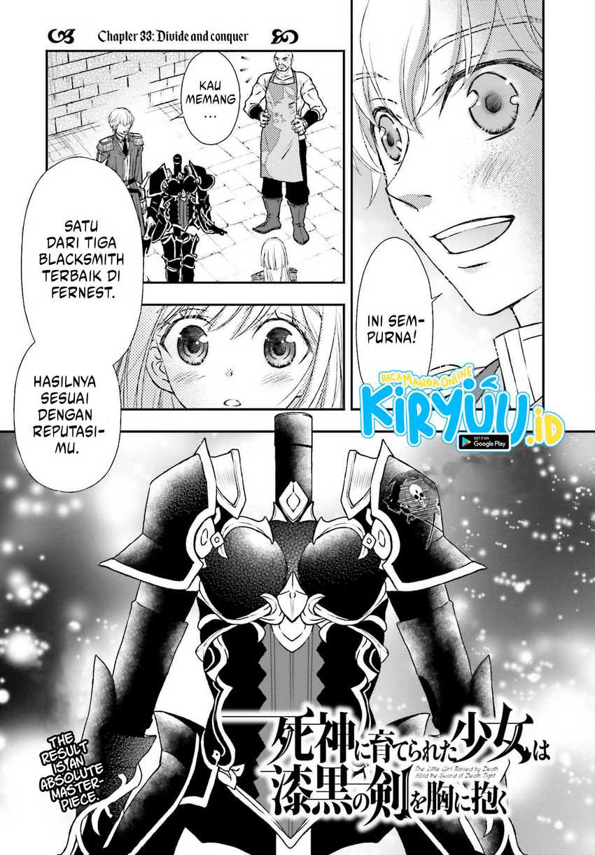 Manga Shinigami ni Sodaterareta Shoujo wa Shikkoku no Tsurugi wo Mune ni Idaku Chapter 33 gambar nomor 2