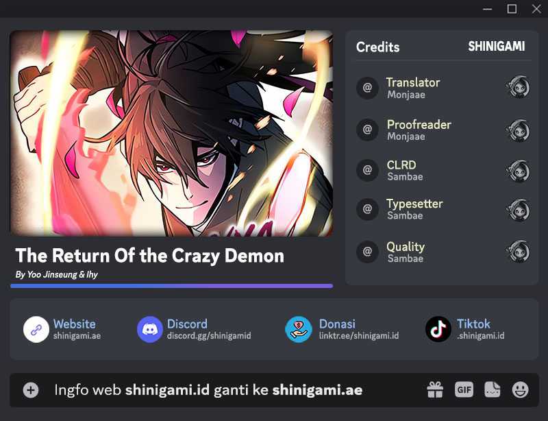 Komik Return of the Mad Demon Chapter 100 gambar nomor 1