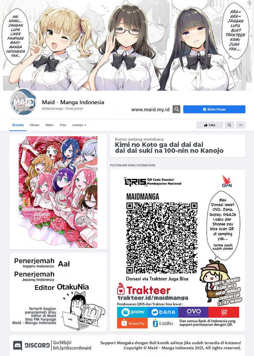 Manga Kimi no Koto ga Dai Dai Dai Dai Daisuki na 100-ri no Kanojo Chapter 115 gambar nomor 2