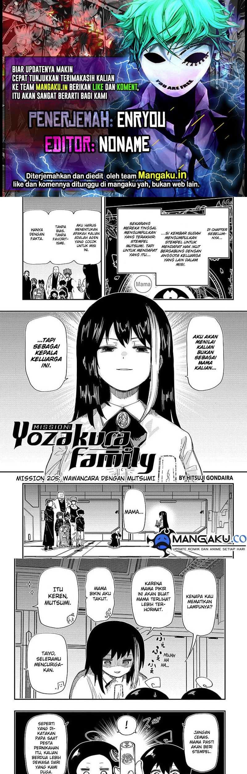 Komik Mission: Yozakura Family Chapter 205 gambar nomor 1