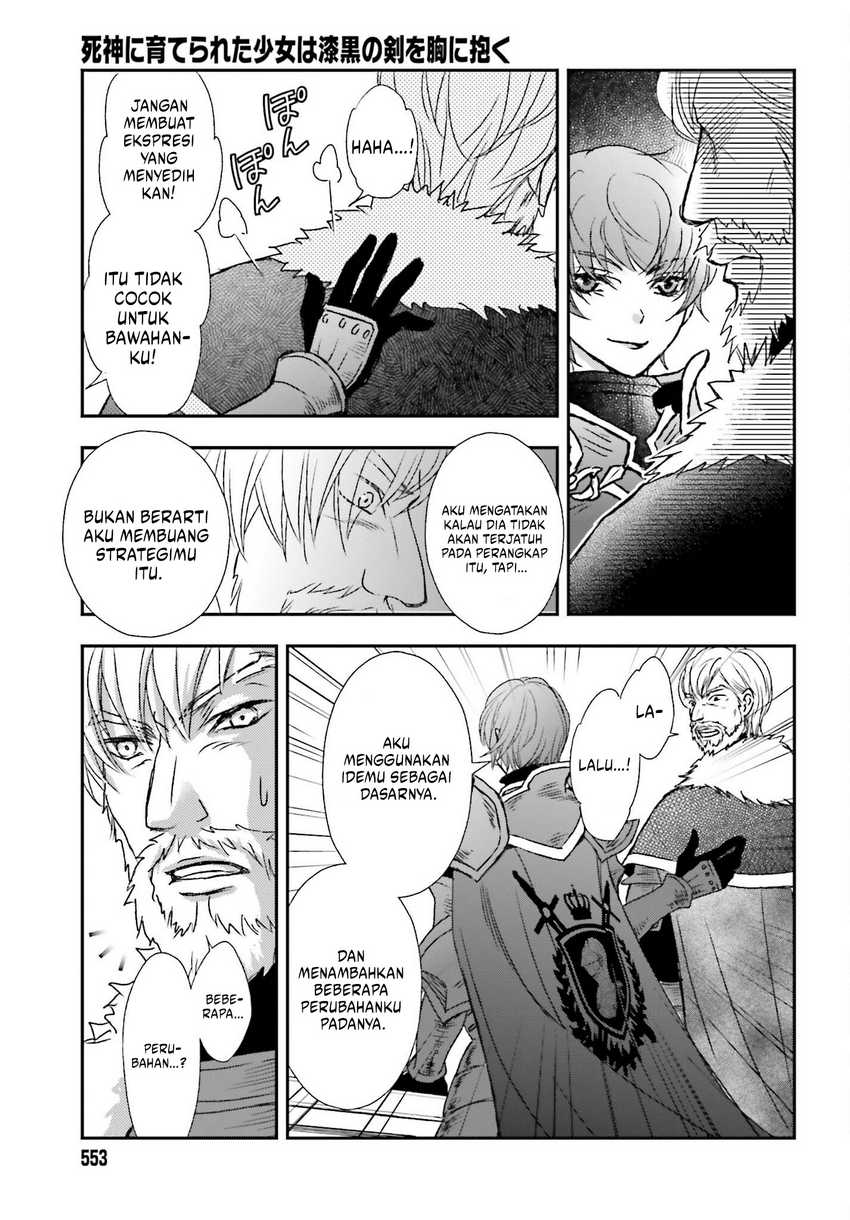 Shinigami ni Sodaterareta Shoujo wa Shikkoku no Tsurugi wo Mune ni Idaku Chapter 35 Gambar 22