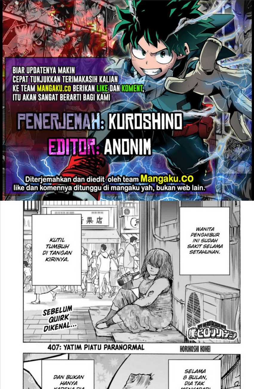 Komik Boku no Hero Academia Chapter 407 gambar nomor 1