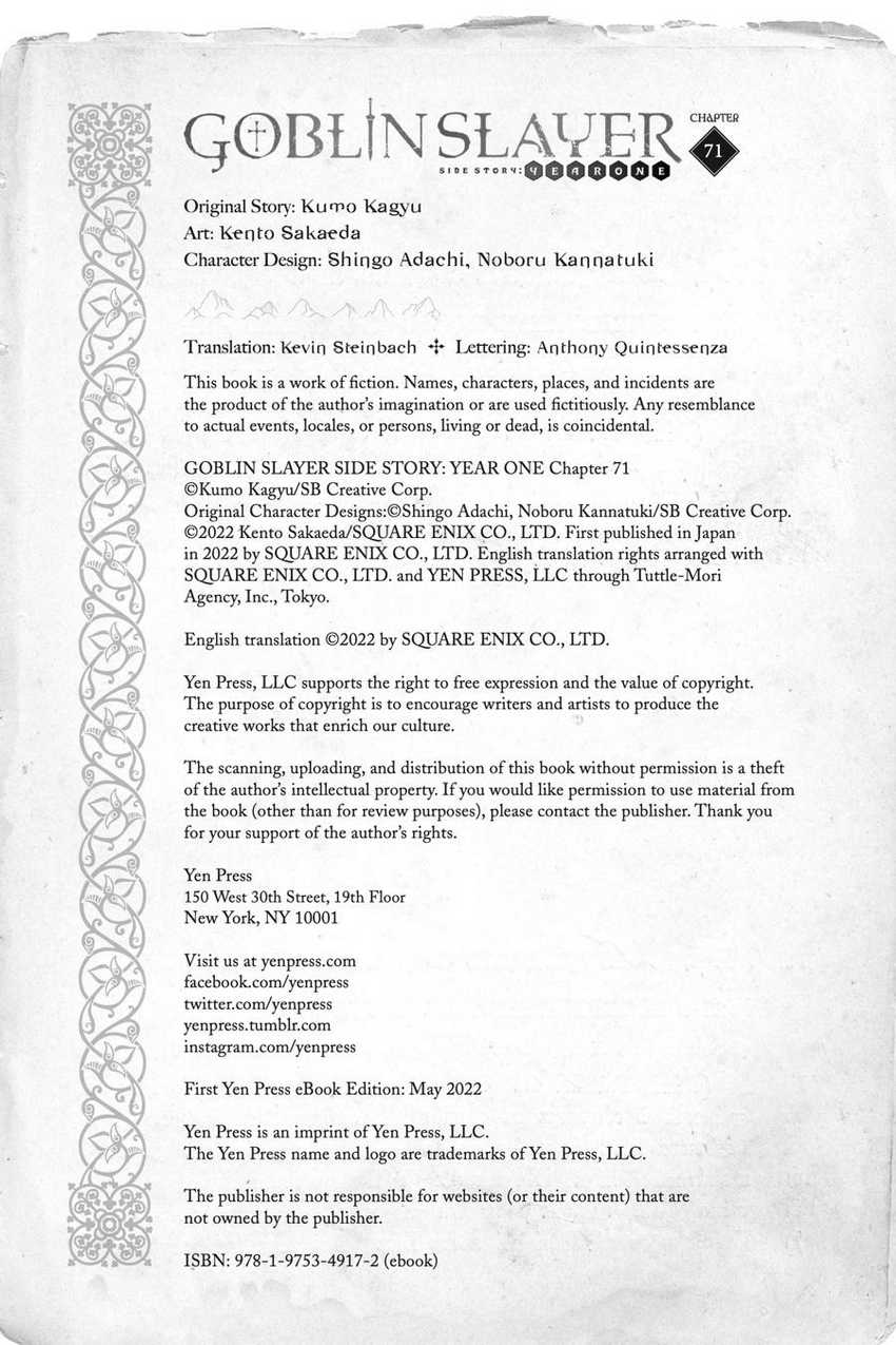 Goblin Slayer Side Story: Year One Chapter 71 Gambar 28