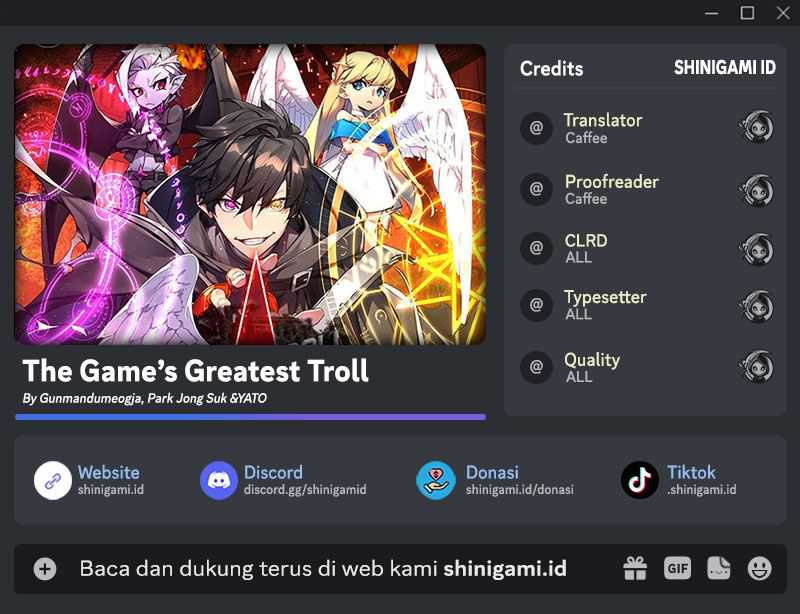 Komik The Game’s Greatest Troll Chapter 67 gambar nomor 1