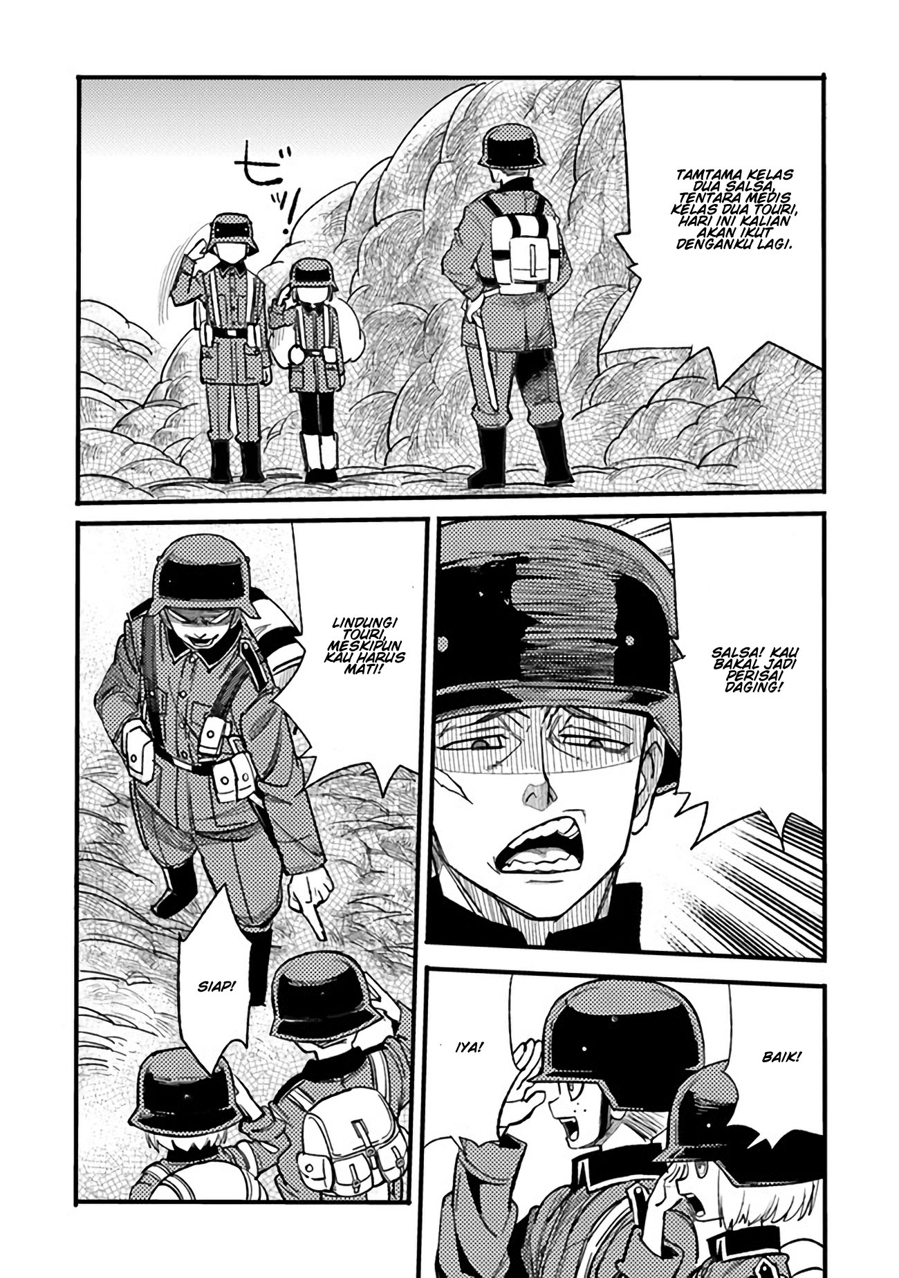 TS Eiseihei-san no Senjou Nikki Chapter 03.1 Gambar 6