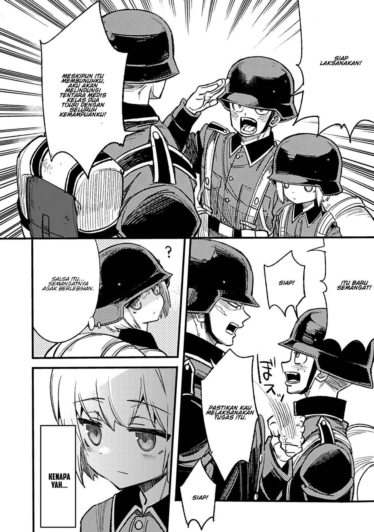 TS Eiseihei-san no Senjou Nikki Chapter 03.1 Gambar 7