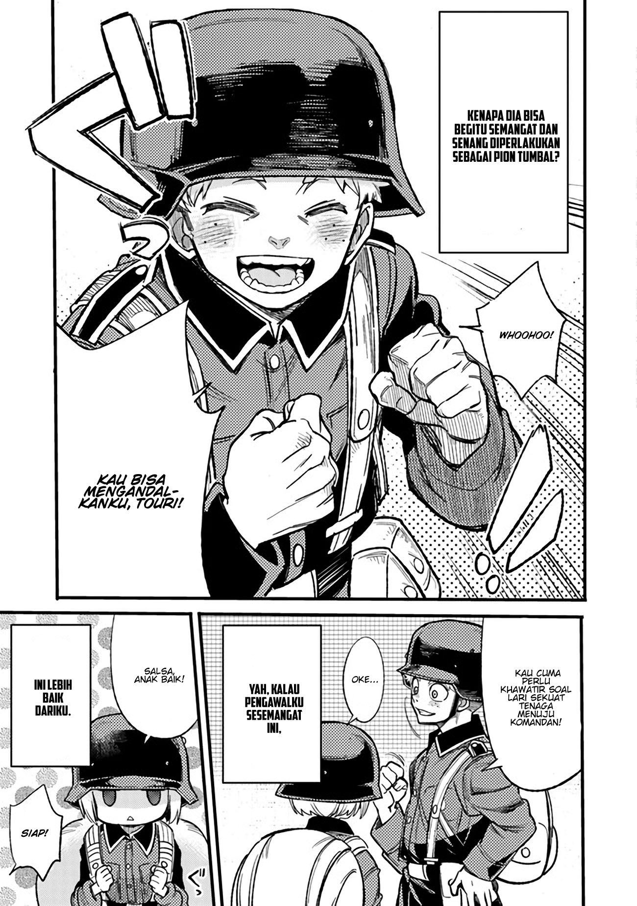 TS Eiseihei-san no Senjou Nikki Chapter 03.1 Gambar 8