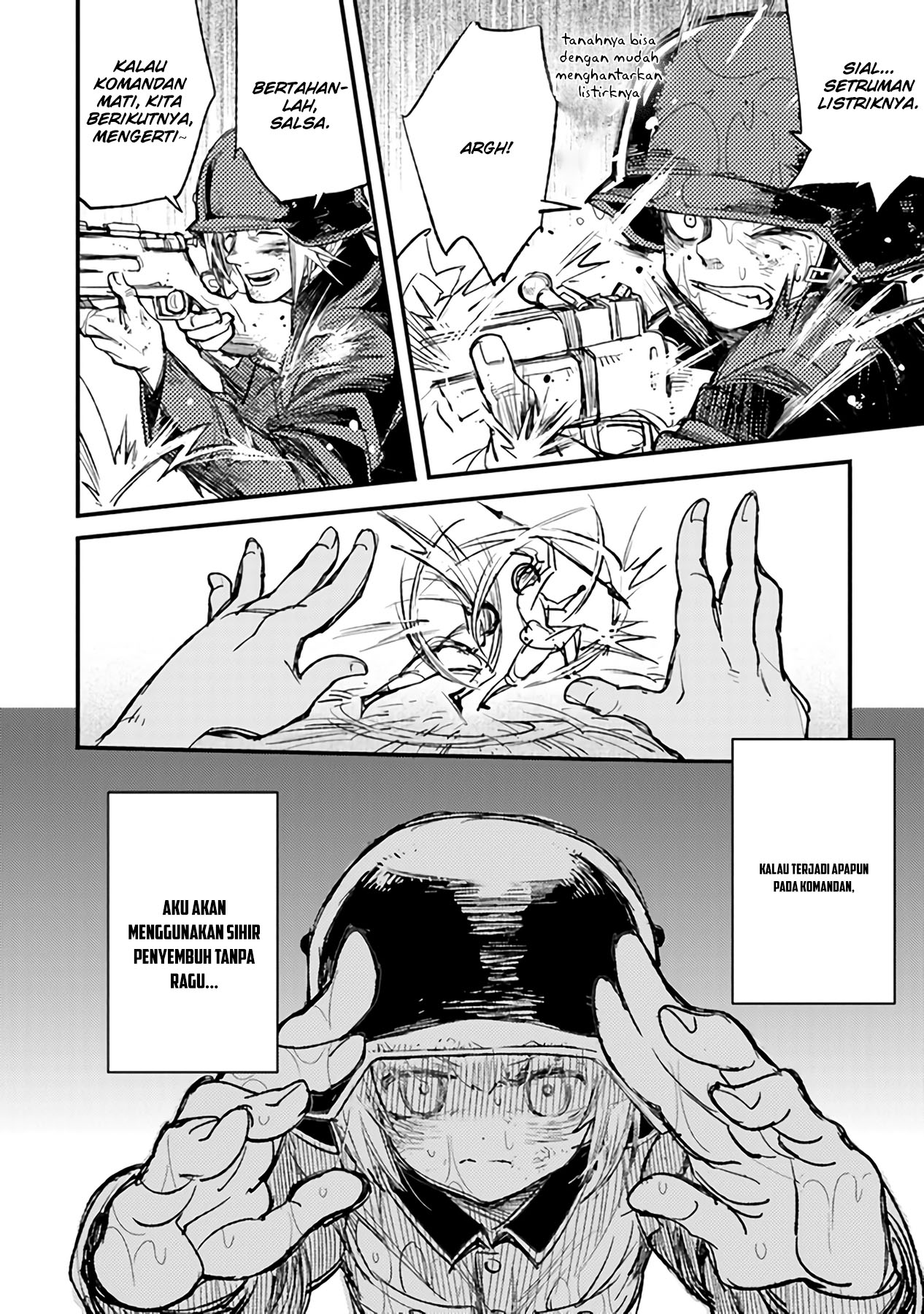 TS Eiseihei-san no Senjou Nikki Chapter 05 Gambar 23