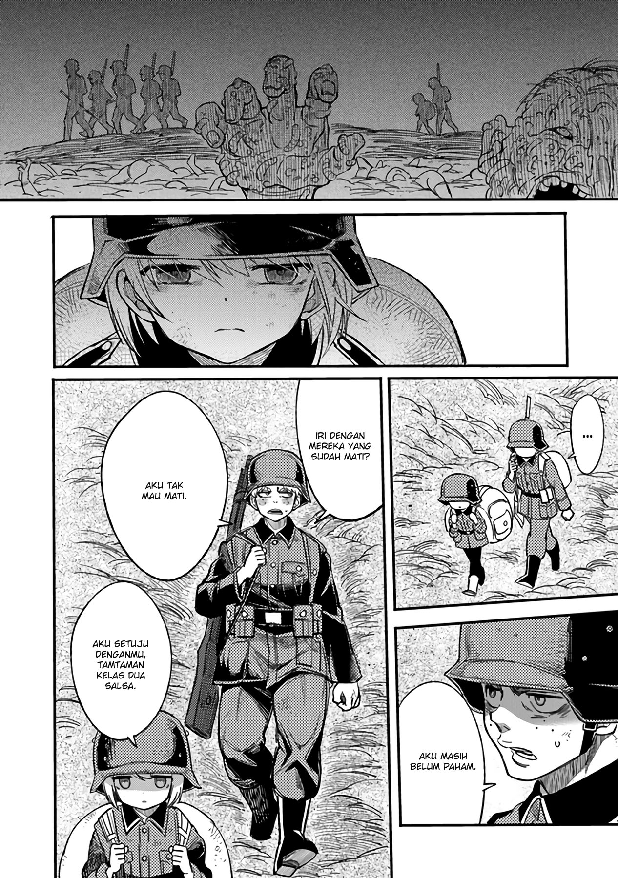 TS Eiseihei-san no Senjou Nikki Chapter 04 Gambar 25