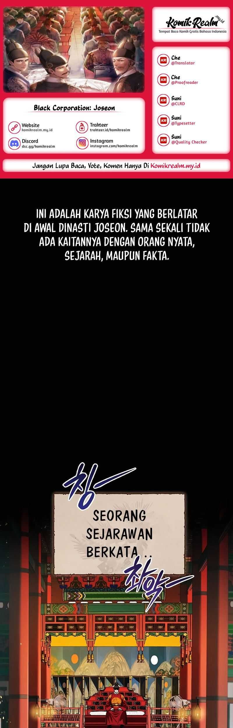 Komik Black Corporation: Joseon Chapter 01 gambar nomor 1