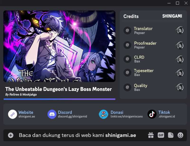 Komik The Unbeatable Dungeon’s Lazy Boss Chapter 27 gambar nomor 1