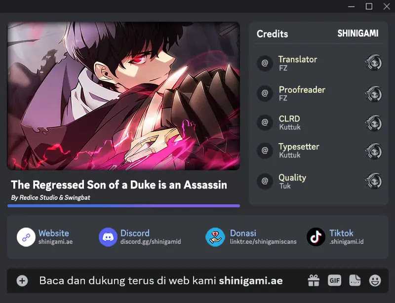 Komik The Regressed Son Of A Duke Is An Assassin Chapter 02 gambar nomor 1