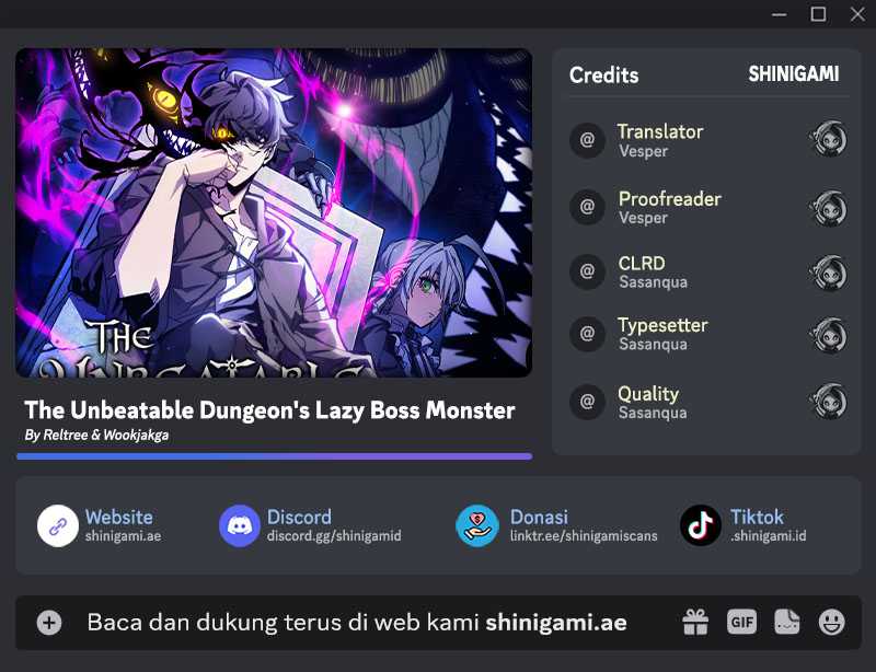 Komik The Unbeatable Dungeon’s Lazy Boss Chapter 35 gambar nomor 1
