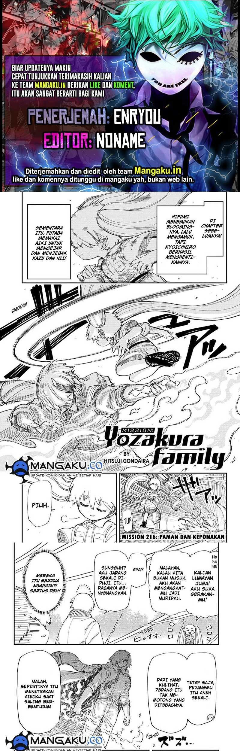 Komik Mission: Yozakura Family Chapter 216 gambar nomor 1