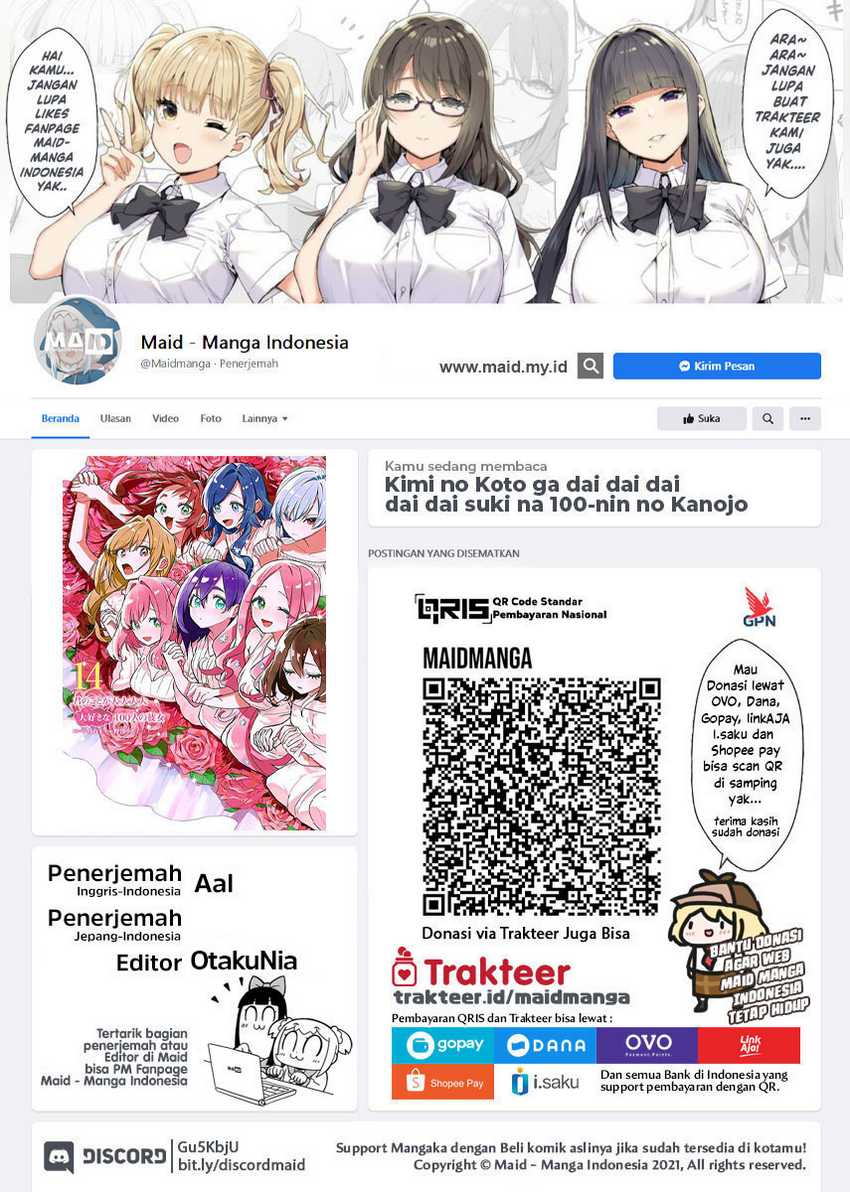 Manga Kimi no Koto ga Dai Dai Dai Dai Daisuki na 100-ri no Kanojo Chapter 117 gambar nomor 2