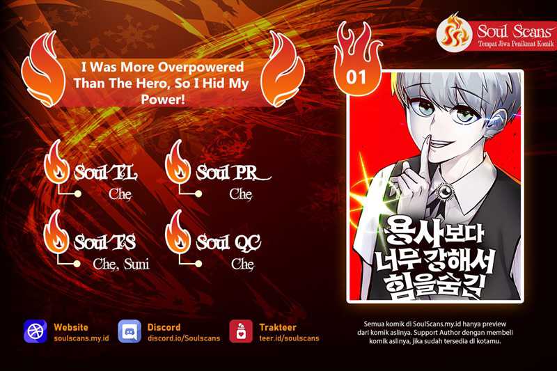 Komik I Was More Overpowered Than The Hero, So I Hid My Power! Chapter 01 gambar nomor 1