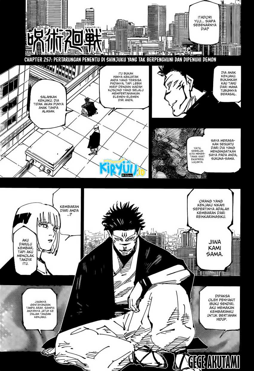 Manga Jujutsu Kaisen Chapter 257 gambar nomor 2
