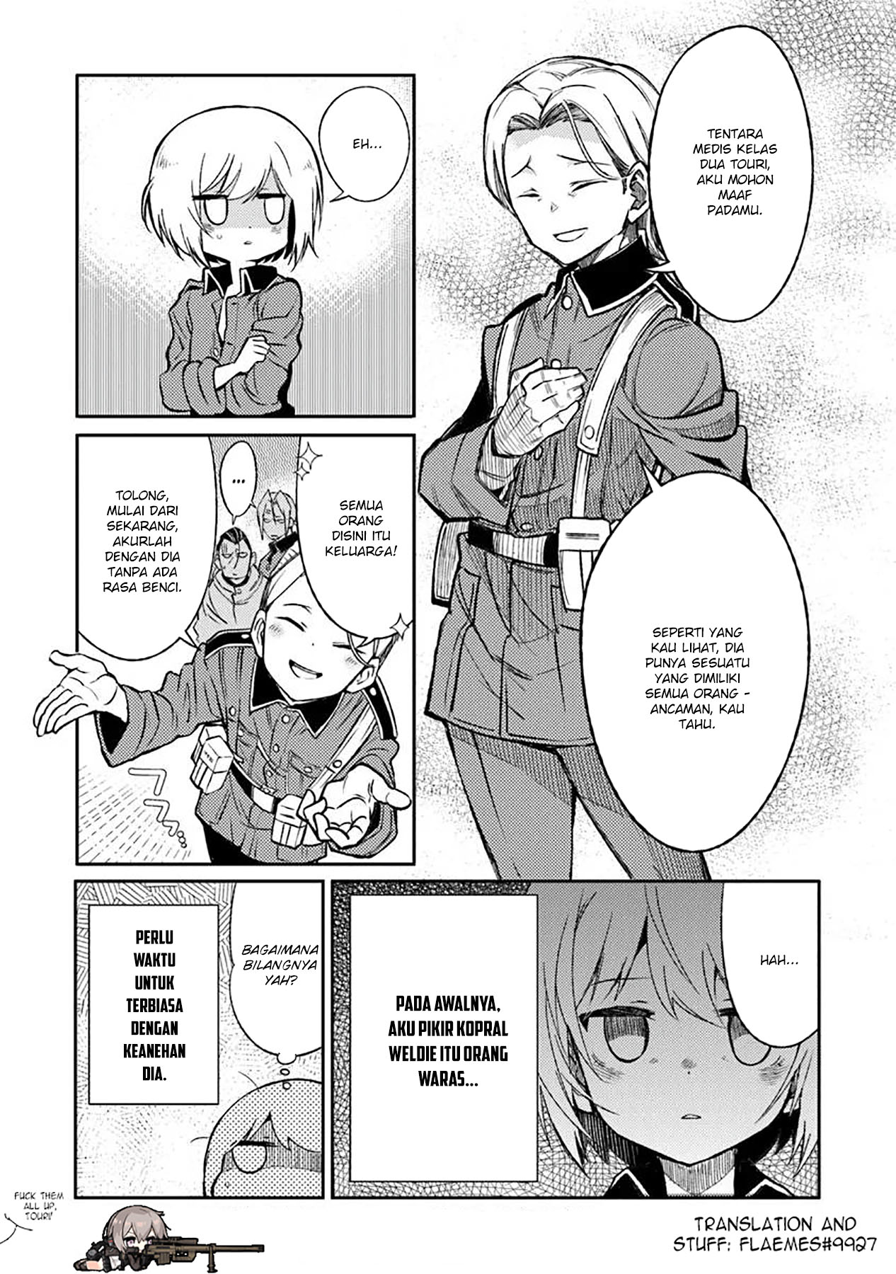 TS Eiseihei-san no Senjou Nikki Chapter 08 Gambar 36
