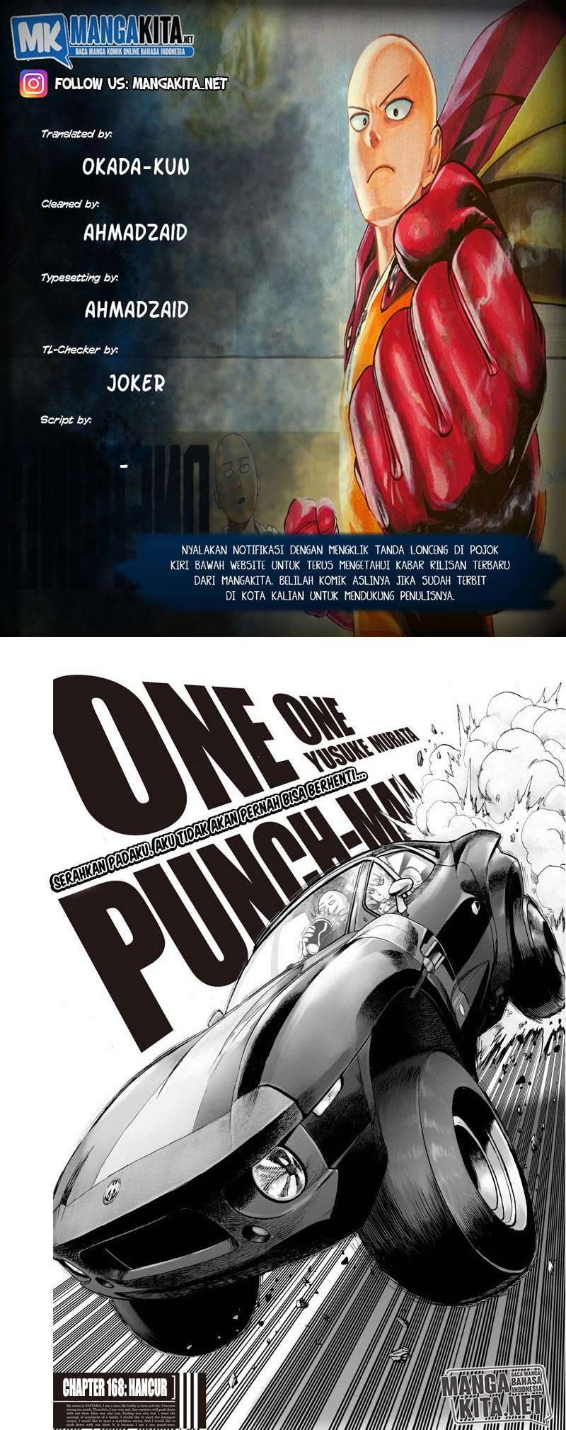 Komik One Punch Man Chapter 168 gambar nomor 1