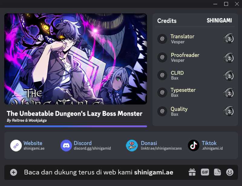 Komik The Unbeatable Dungeon’s Lazy Boss Chapter 42 gambar nomor 1