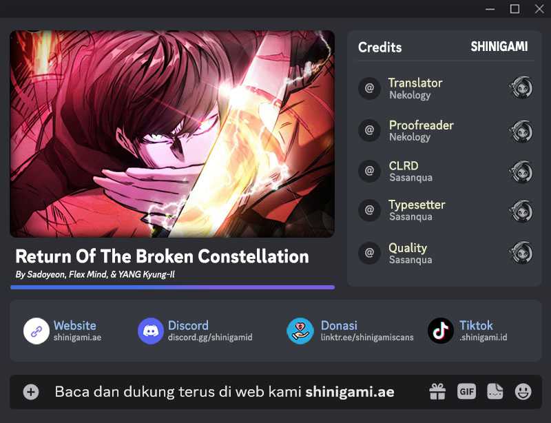 Komik Return of the Broken Constellation Chapter 112 gambar nomor 1