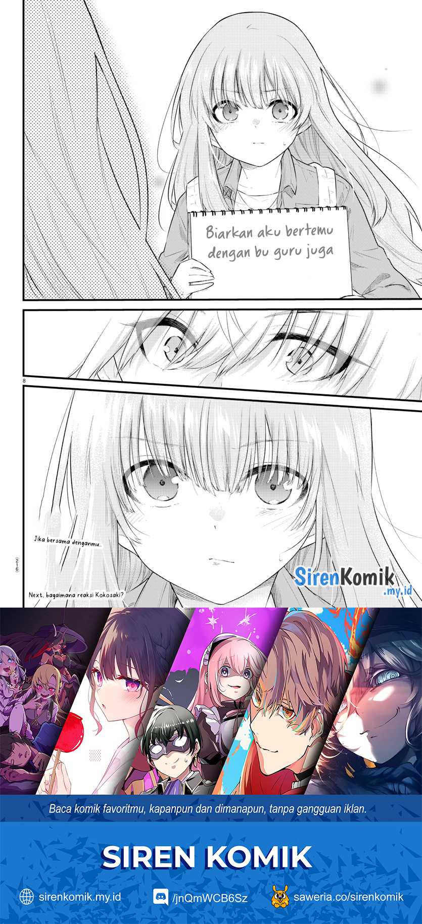 Koe ga dasenai Shoujo wa “Kanojo ga Yasashisugiru” to Omotte iru Chapter 157 Gambar 10