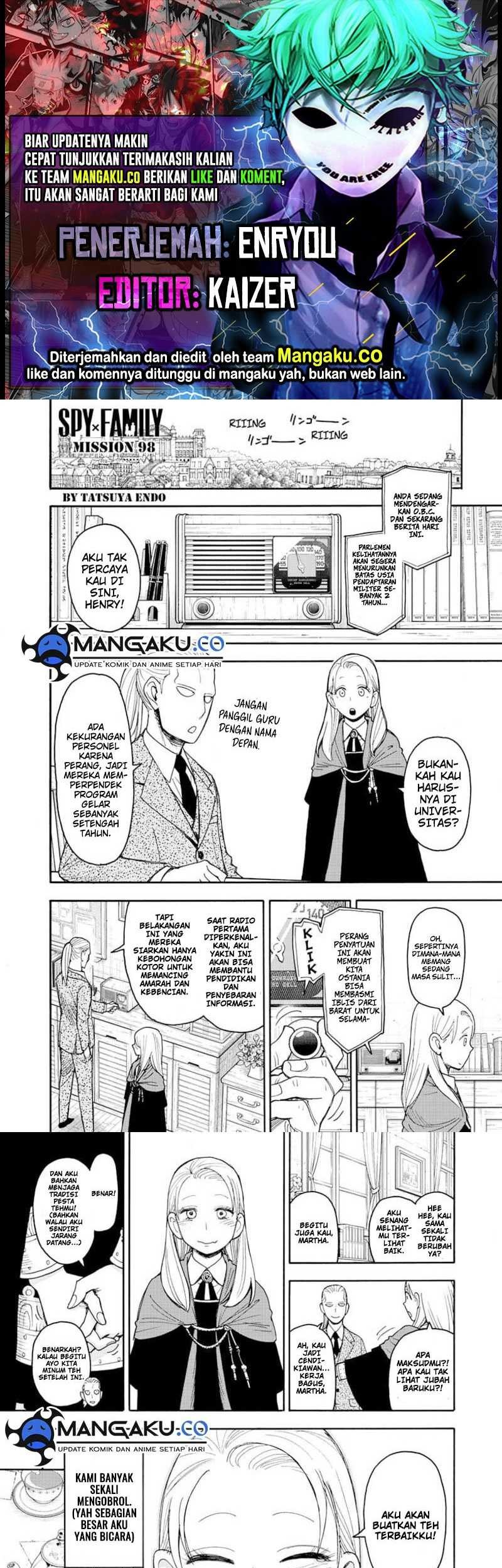 Komik Spy X Family Chapter 98 gambar nomor 1