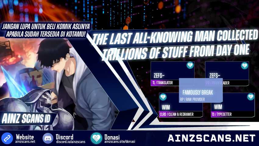 Komik The Last All-Knowing Man Collected Trillions of Stuff from Day One Chapter 10 gambar nomor 1
