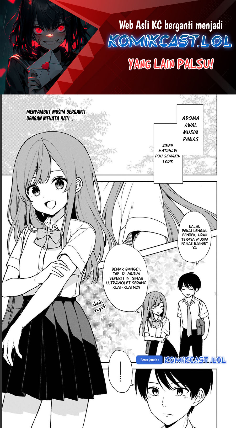 Manga Chikan Saresou ni Natteiru S-kyuu Bishoujo wo Tasuketara Tonari no Seki no Osanajimi datta Chapter 55 gambar nomor 2