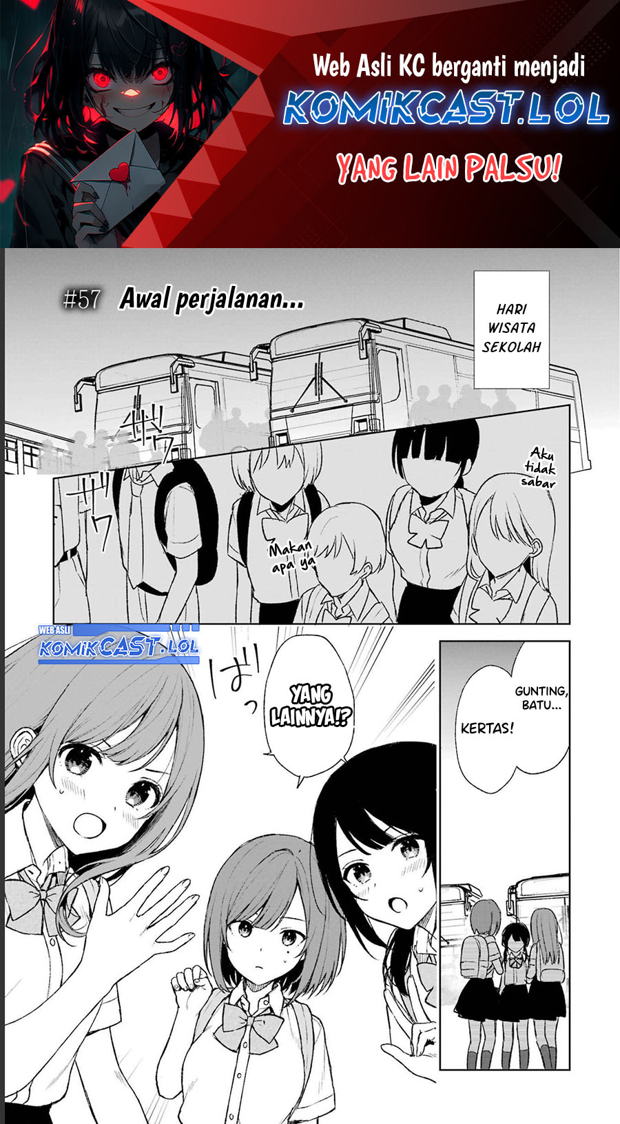 Manga Chikan Saresou ni Natteiru S-kyuu Bishoujo wo Tasuketara Tonari no Seki no Osanajimi datta Chapter 57 gambar nomor 2