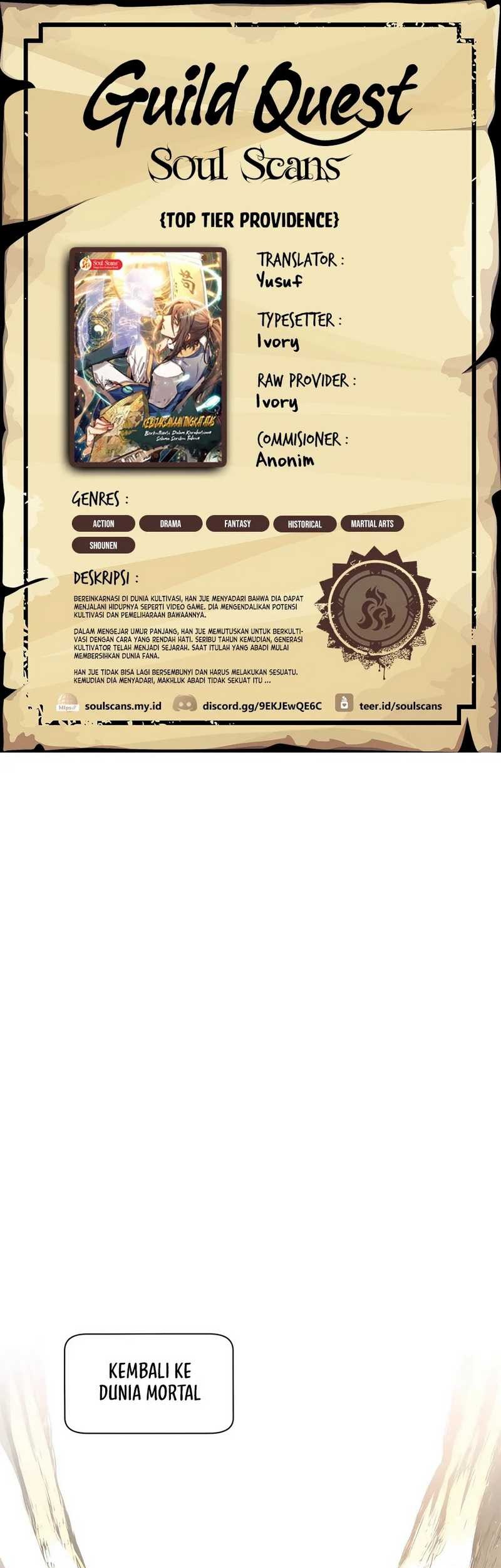 Komik Top Tier Providence: Secretly Cultivate for a Thousand Years Chapter 165 gambar nomor 1