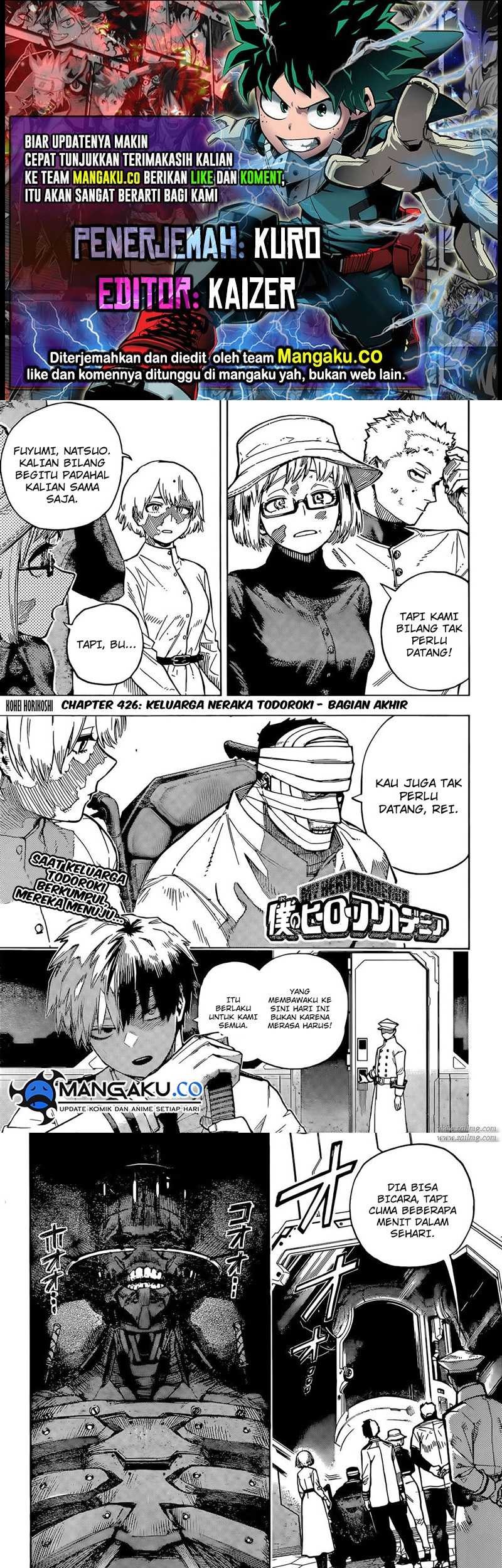 Komik Boku no Hero Academia Chapter 426 gambar nomor 1