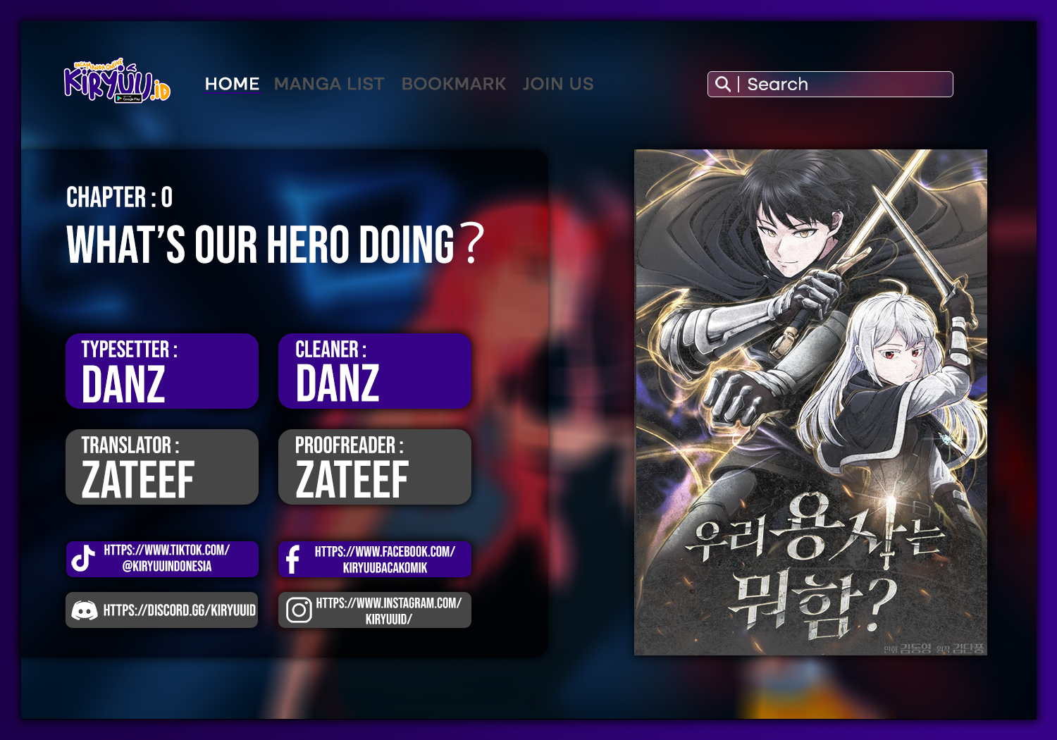 Komik What’s Our Hero Doing? Chapter 00.1 gambar nomor 1