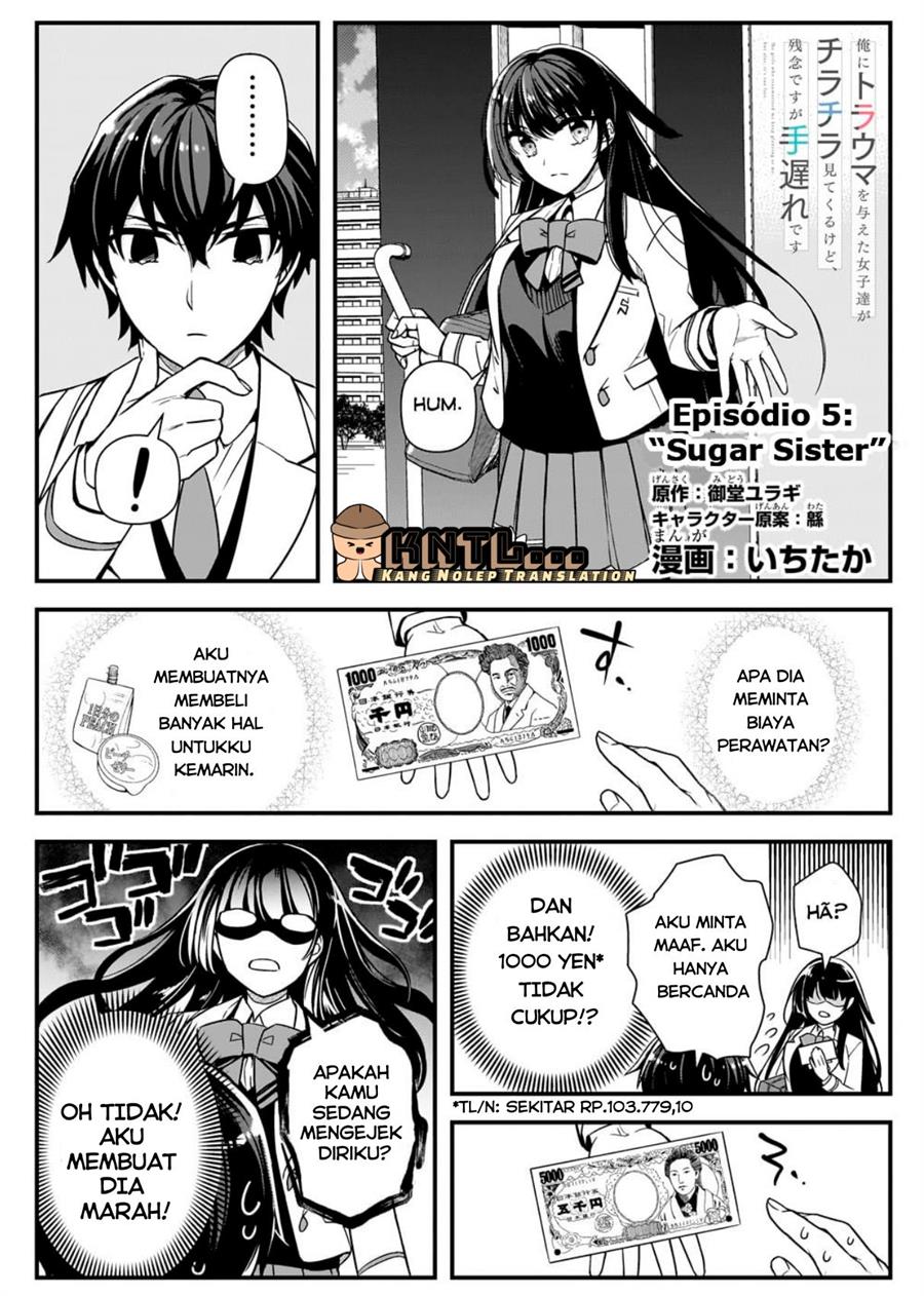 Komik Ore ni Trauma wo Ataeta Joshi-tachi ga Chirachira Mitekuru kedo, Zannen desu ga Teokure desu Chapter 05 gambar nomor 1