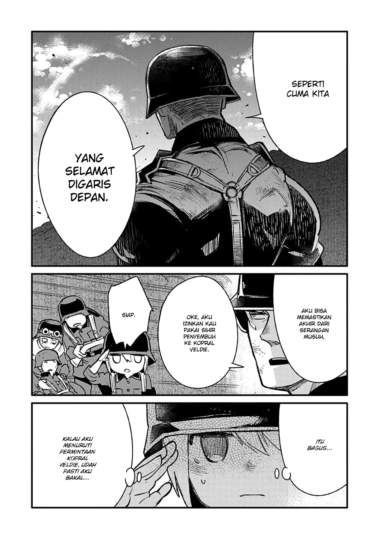 TS Eiseihei-san no Senjou Nikki Chapter 10 Gambar 27