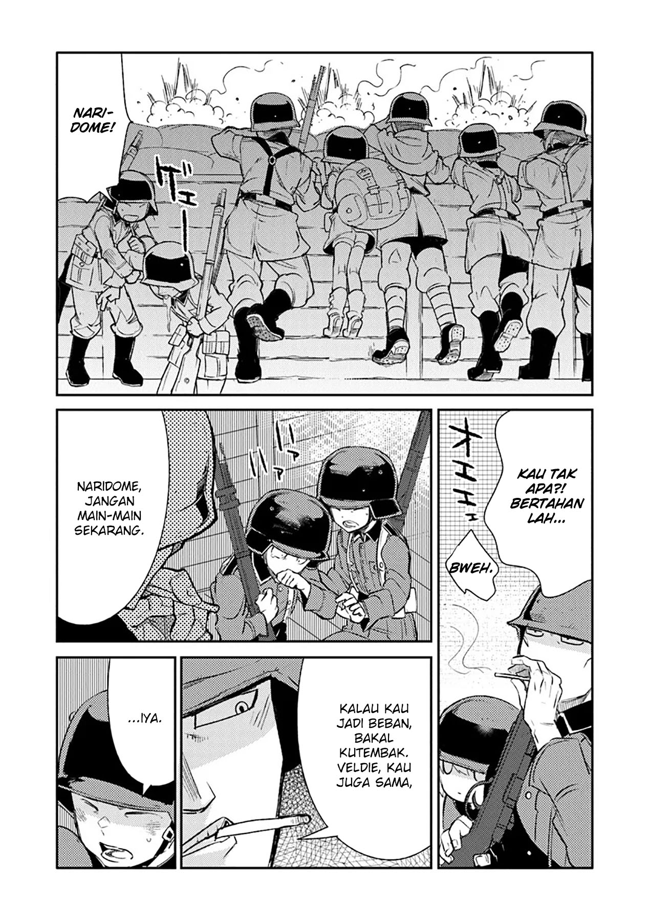 TS Eiseihei-san no Senjou Nikki Chapter 09 Gambar 22