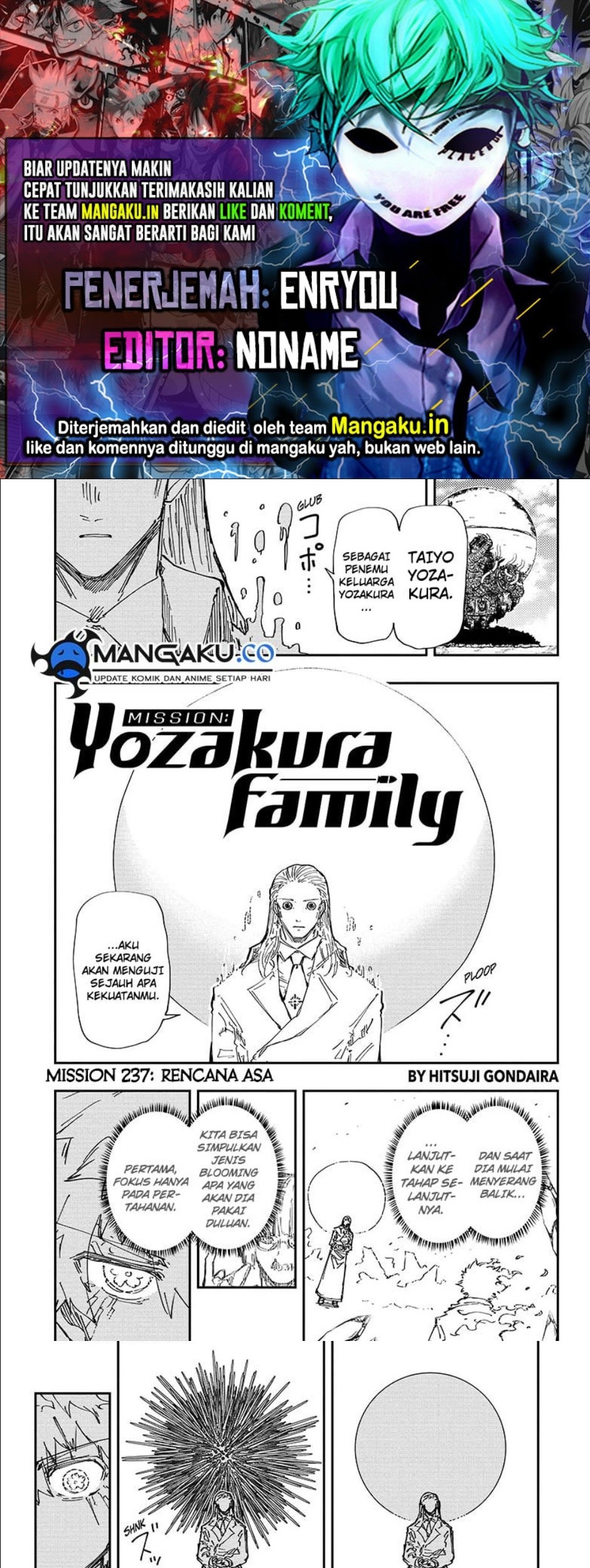 Komik Mission: Yozakura Family Chapter 237 gambar nomor 1