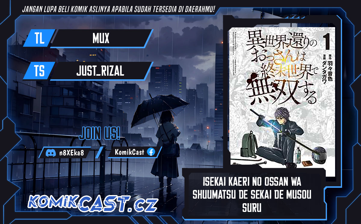 Komik Isekai Kaeri no Ossan wa Shuumatsu de Sekai de Musou Suru Chapter 15.2 gambar nomor 1