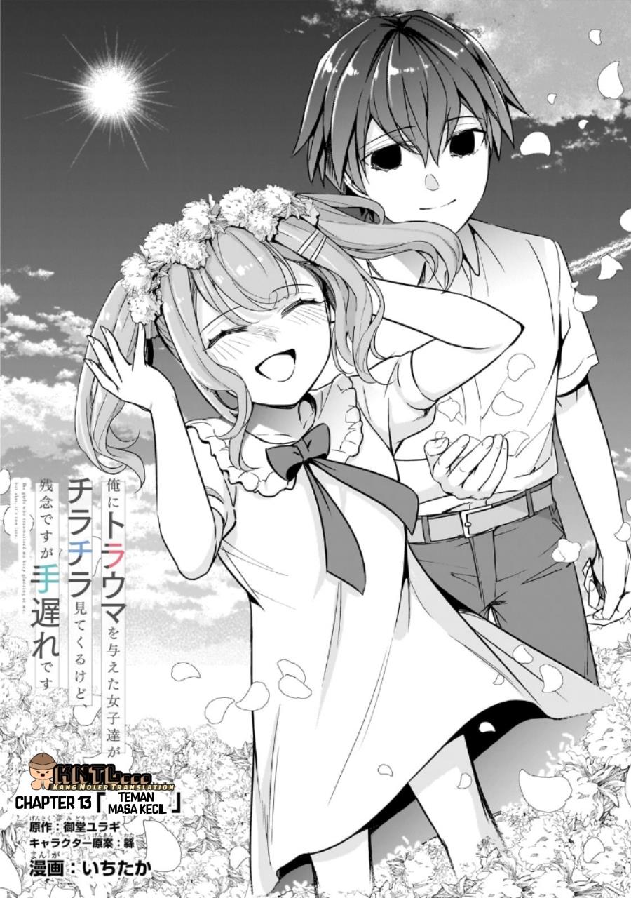 Manga Ore ni Trauma wo Ataeta Joshi-tachi ga Chirachira Mitekuru kedo, Zannen desu ga Teokure desu Chapter 13 gambar nomor 2