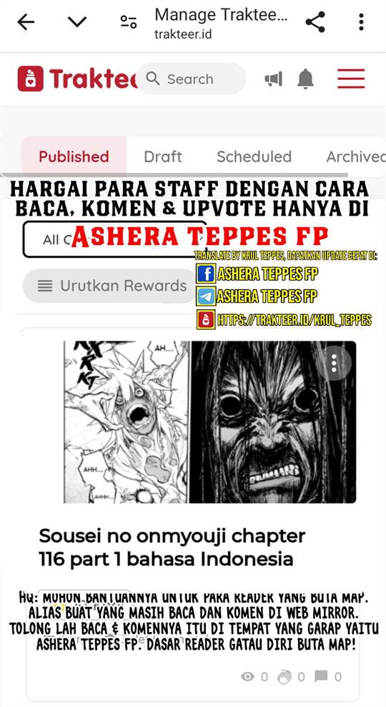 Sousei no Onmyouji Chapter 113.1 Gambar 26