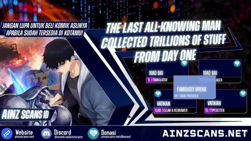 Komik The Last All-Knowing Man Collected Trillions of Stuff from Day One Chapter 21 gambar nomor 1