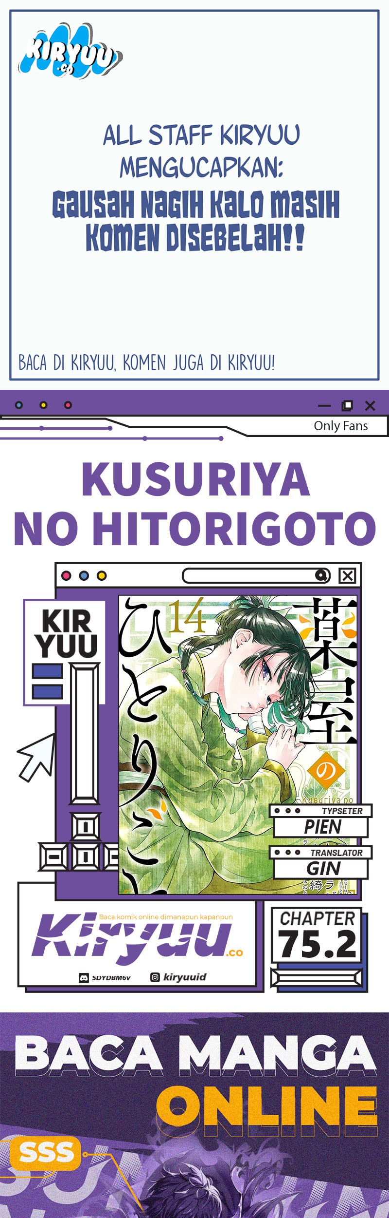 Komik Kusuriya no Hitorigoto Chapter 75.2 gambar nomor 1